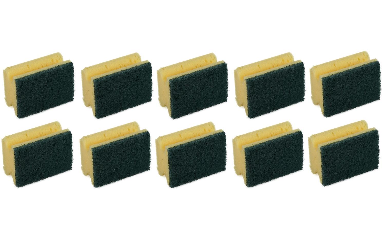 Edi Baur Padschwamm Profi klein gelb 10er Pack, mit grünem Pad