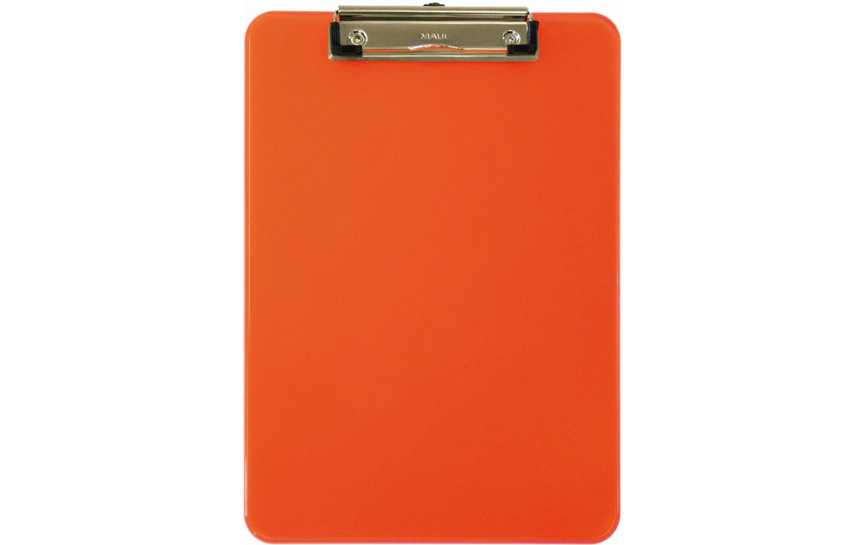 MAUL Klemmbrett MAULneon Kunststoff mit Bügelklemme, trans orange