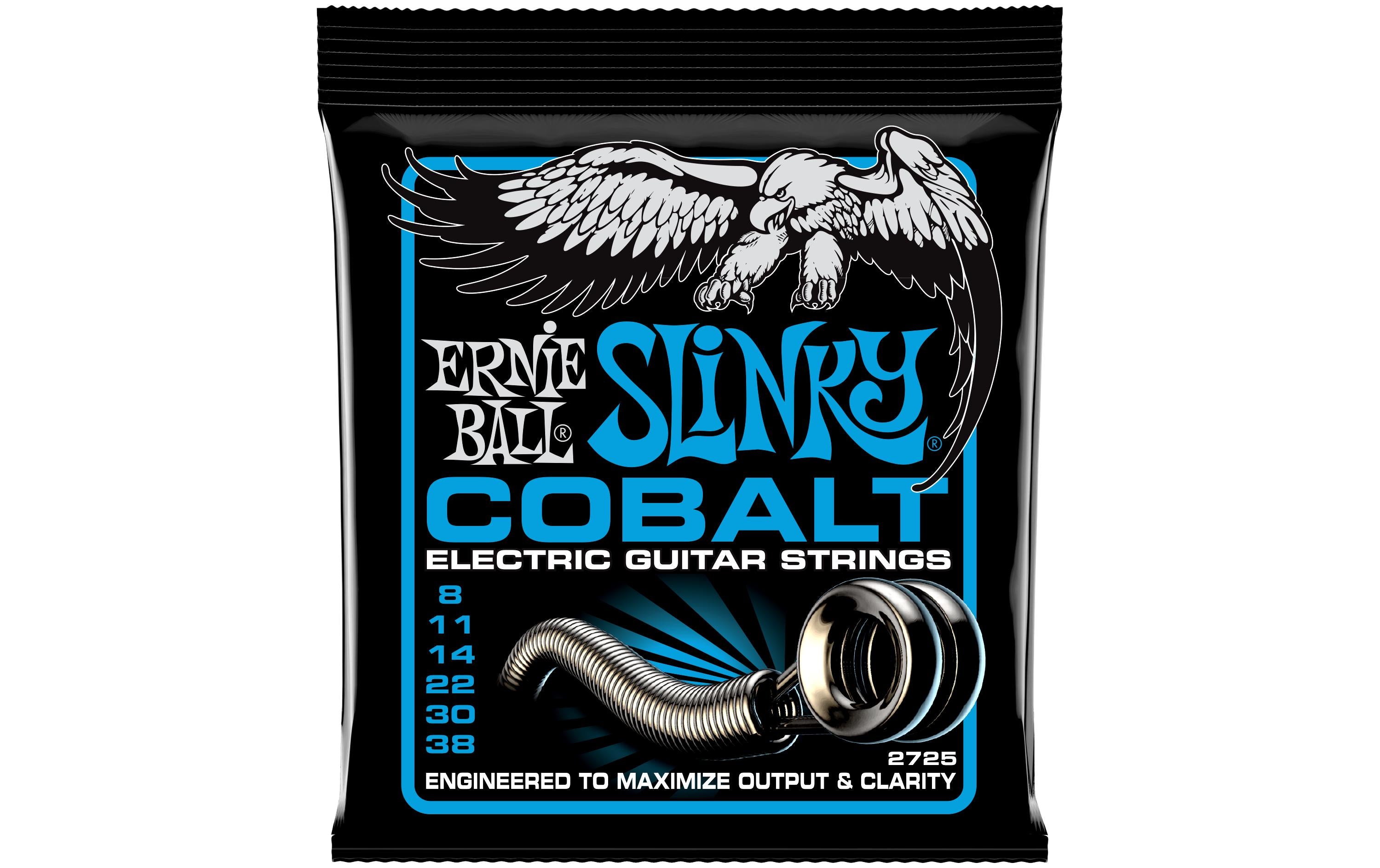 Ernie Ball 2725 Slinky Cobalt E-Gitarren Saitensatz, Extra 08-38
