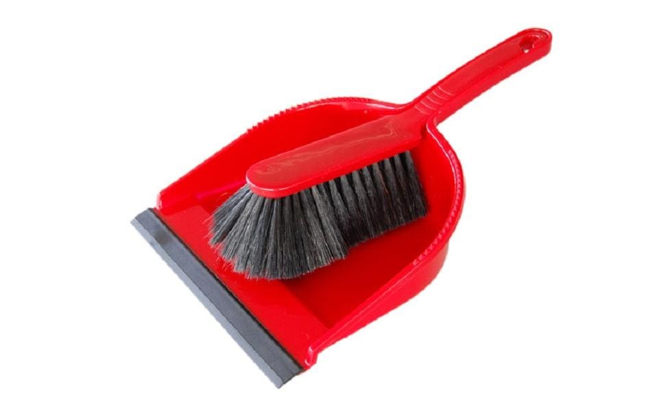 Edi Baur Kehrgarnitur Profi rot Polypropylen, Rosshaarmischung, Gummi