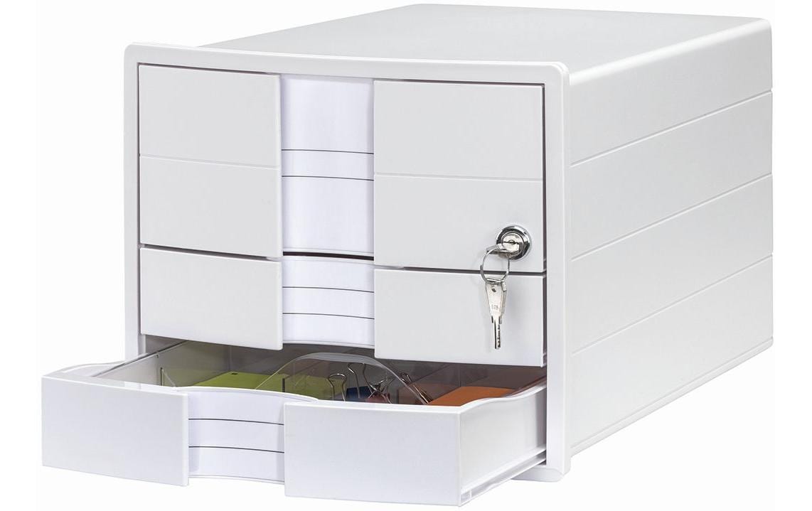 HAN Schubladenbox IMPULS 3 geschl. Schubladen inkl. Schloss weiss
