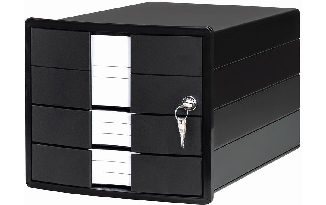HAN Schubladenbox IMPULS 3 geschl. Schubladen inkl. Schloss schwarz