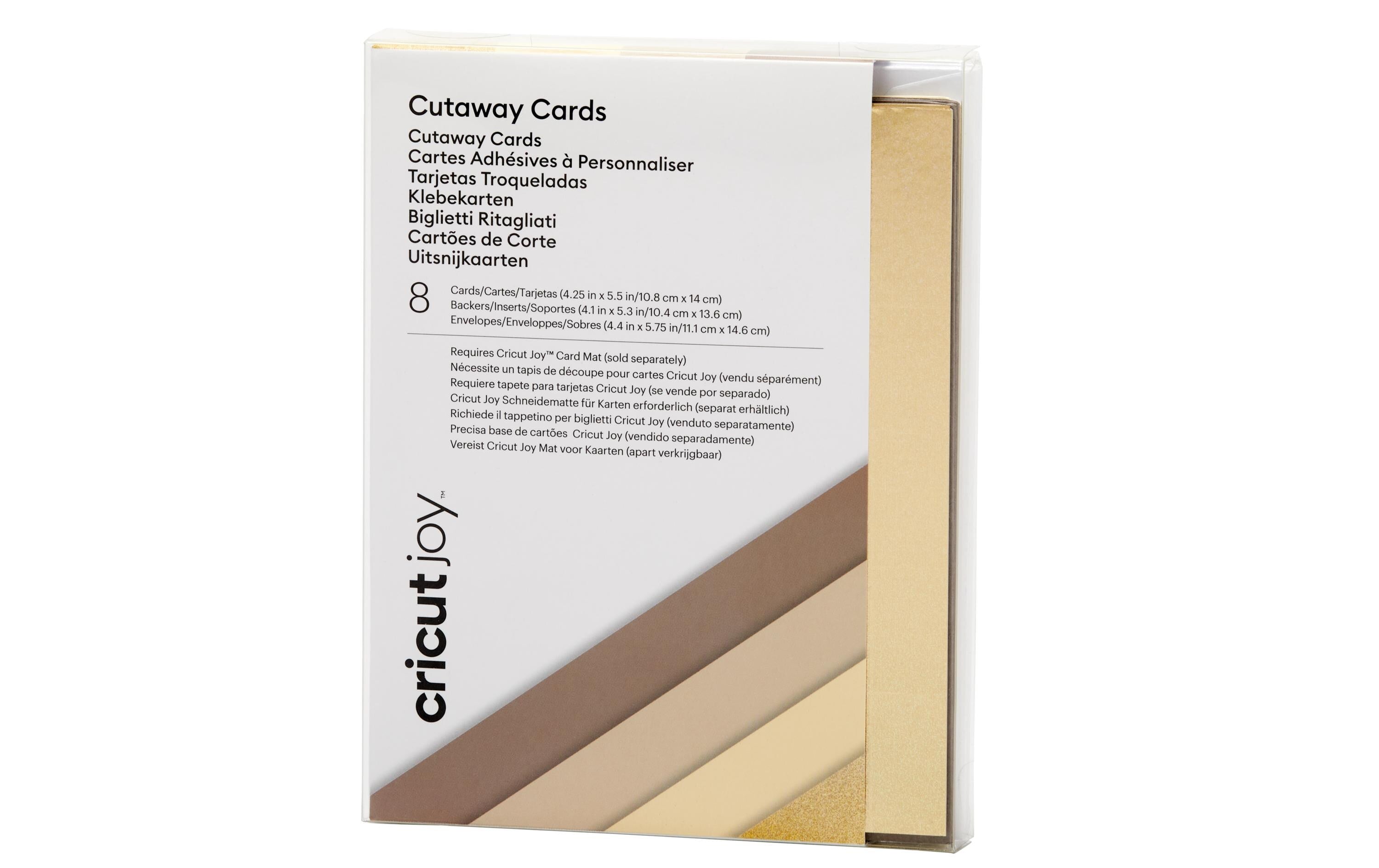 Cricut Kartensets Joy cut-away neutral 8 Karten mit Couvert, 10.8 x 14 cm