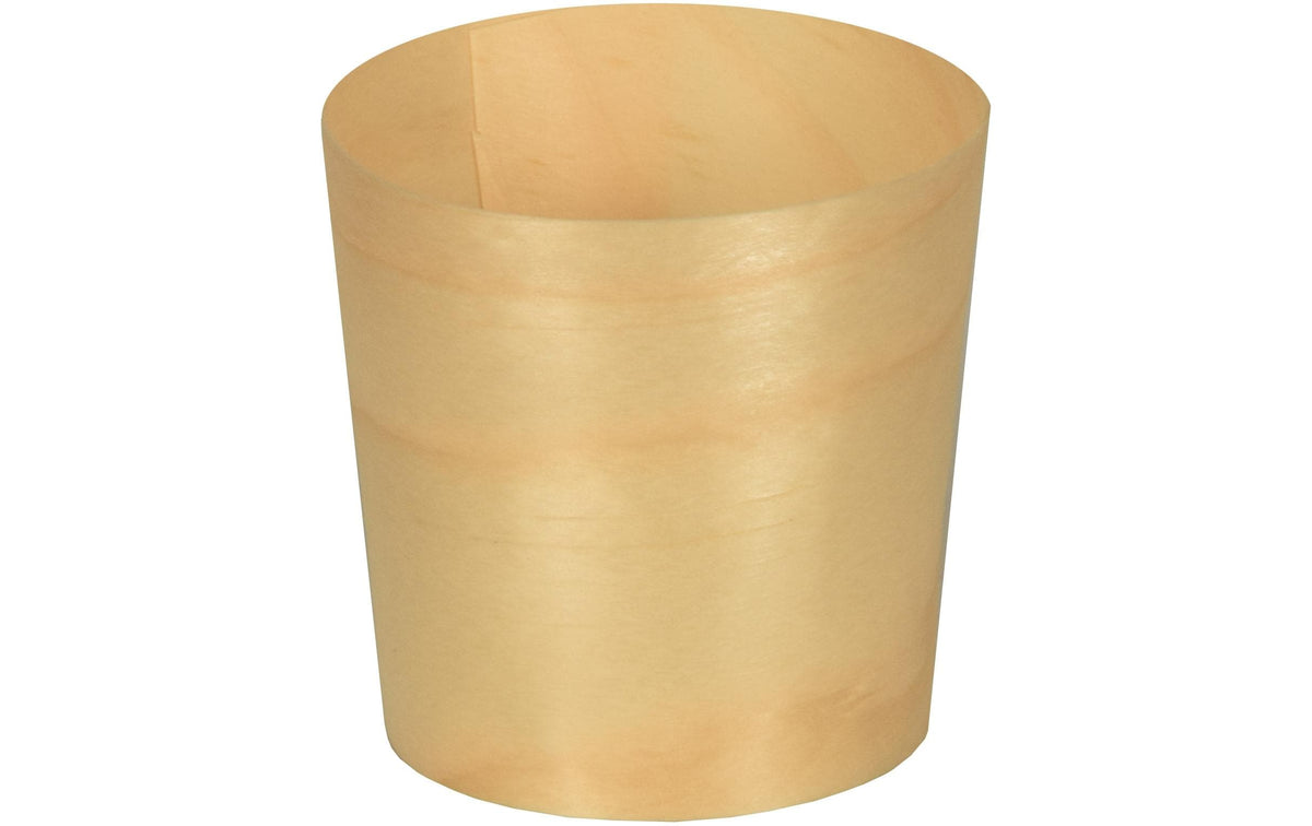 Papstar Holz-Fingerfood-Schalen pure 50 Stk Pack à 50 Stück, 4.5x4.5cm, Kieferholz rund
