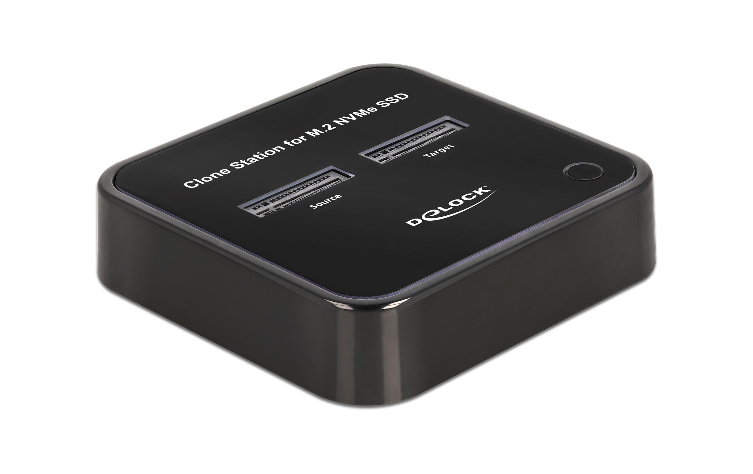 Delock M.2 Dockingstation für 2x M.2 NVMe PCIe SSD, mit Klonfunktion
