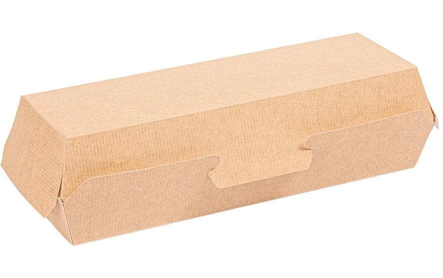 Weita Hotdogbox 232x90x63mm 50 Stück, FSC Wellkarton, -18ºC/+70ºC