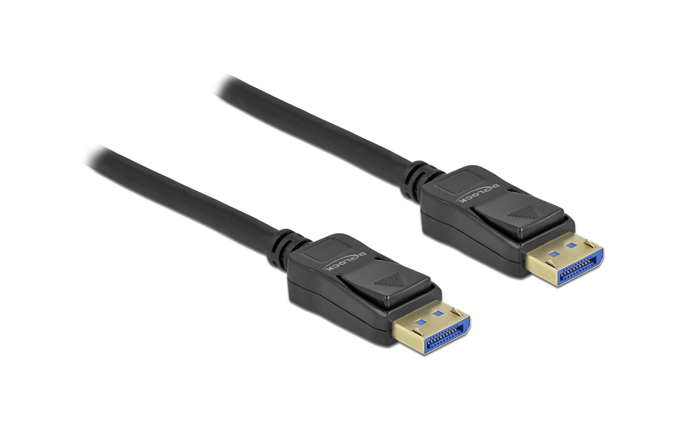 Delock DisplayPort Kabel 10K 60Hz, 54Gbps 3x Geschirmt, schwarz, 3m