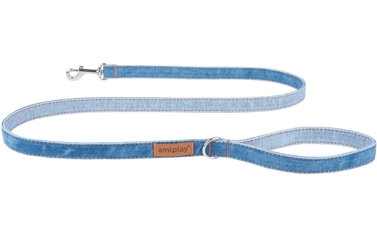 Amiplay Leine Denim S, 10mm/140cm hellblau