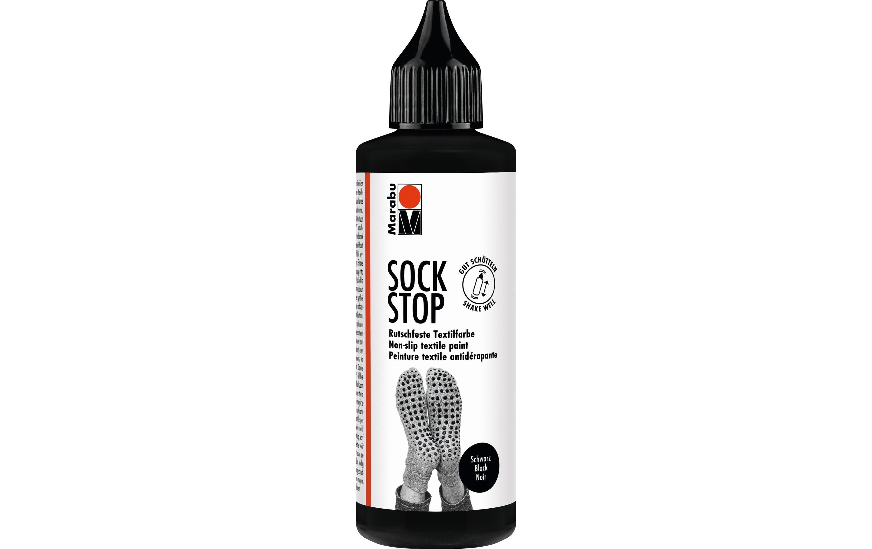Marabu Antirutsch-Farbe Sock Stop 90 ml schwarz