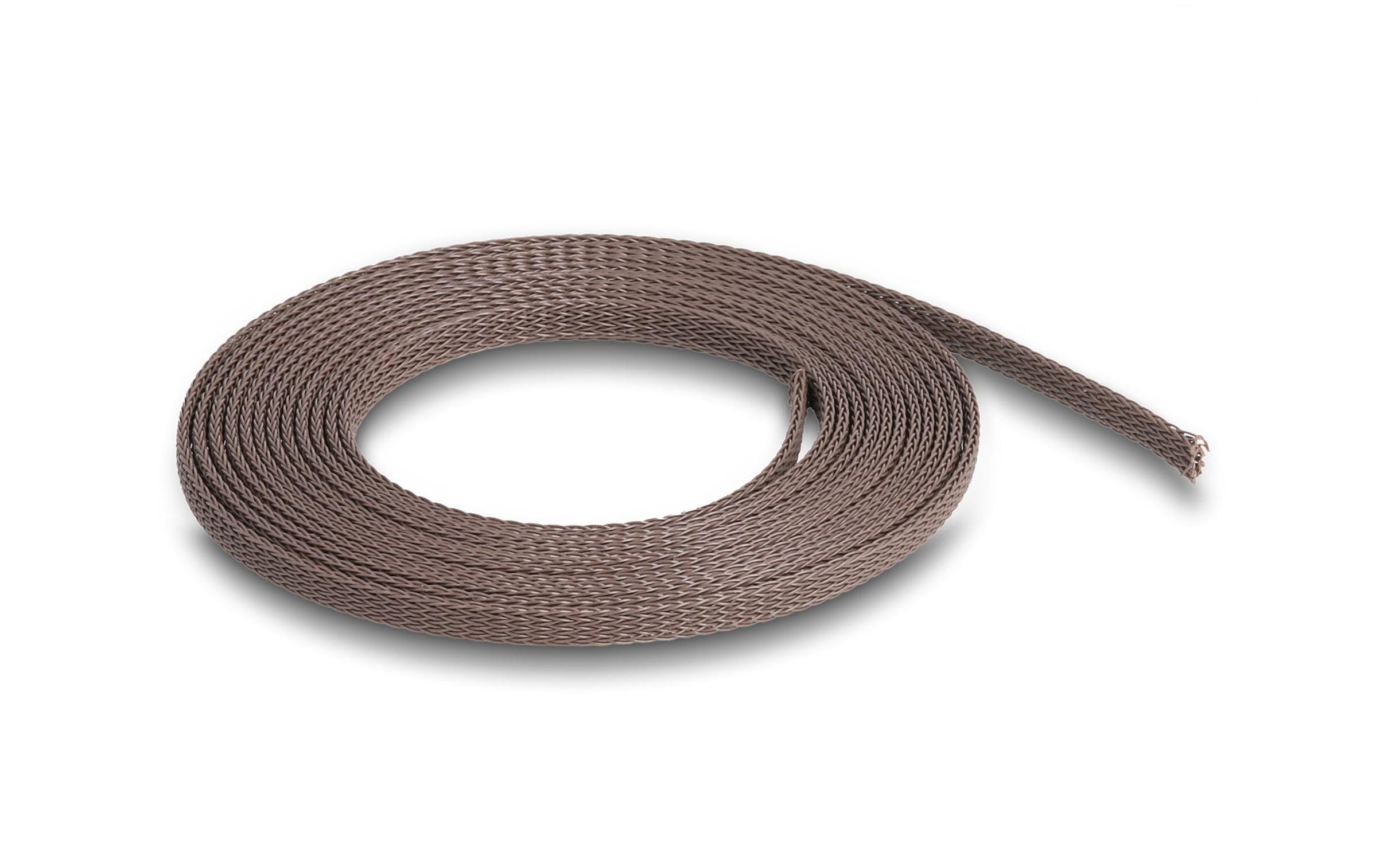 Delock Geflechtskabelschlauch, 2mx3mm nagerfest, dehnbar, Braun