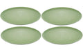 Koziol Teller Connect gross 4er Set Ø 25.5Cm, grün, bio-circular