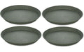 Koziol Teller Connect klein 4er Set Ø 20.5cm, grau, bio-circular