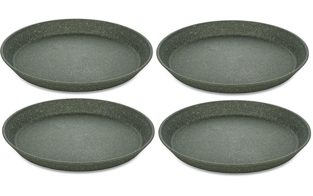 Koziol Teller Connect klein 4er Set Ø 20.5cm, grau, bio-circular