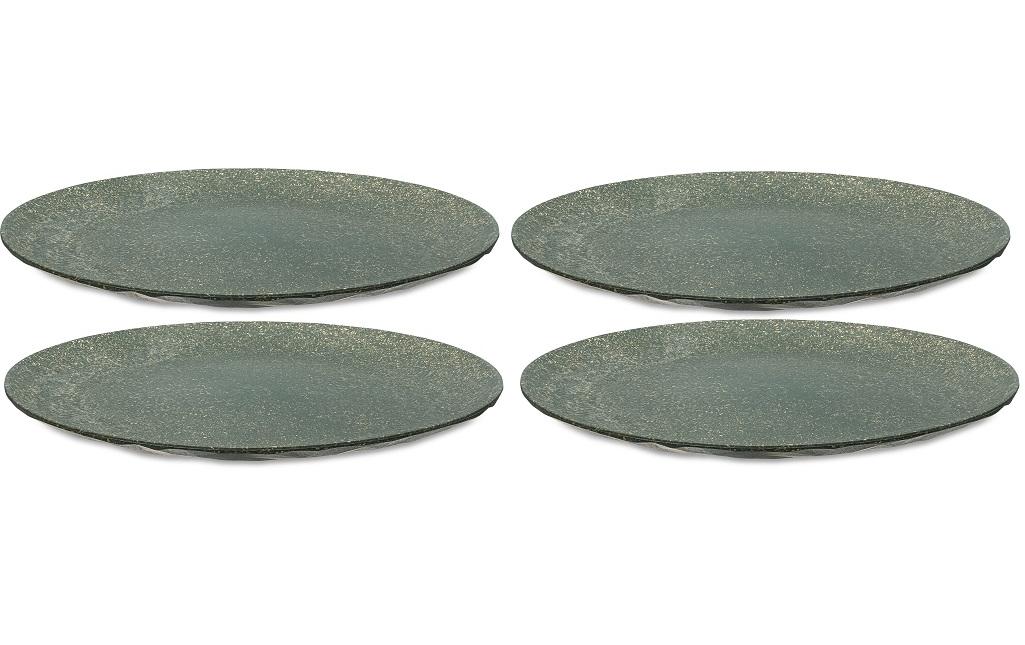Koziol Teller Club 4er Set Ø 26cm, grau, bio-circular