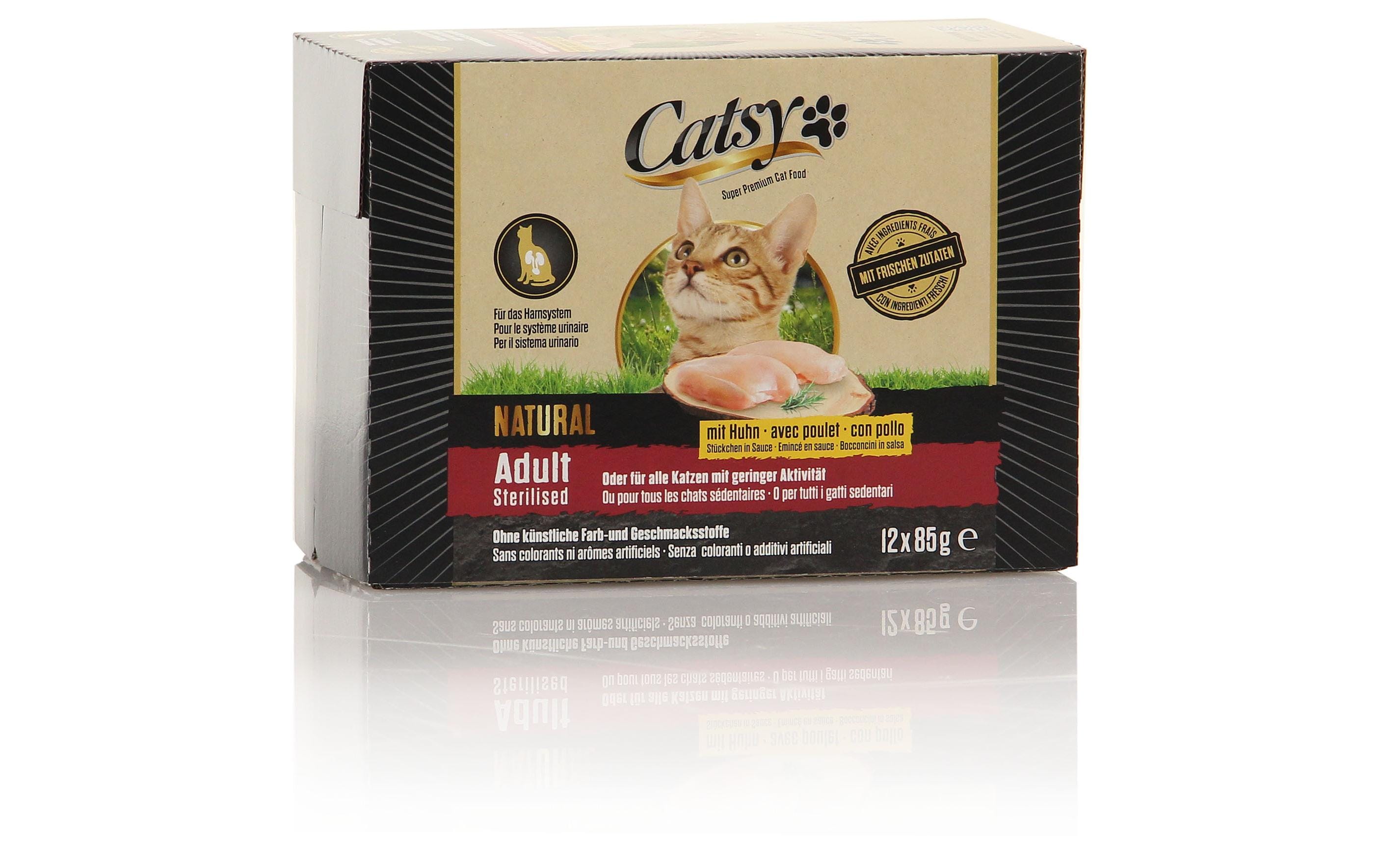 Catsy Adult & Ster. Cat Chicken 12x85g