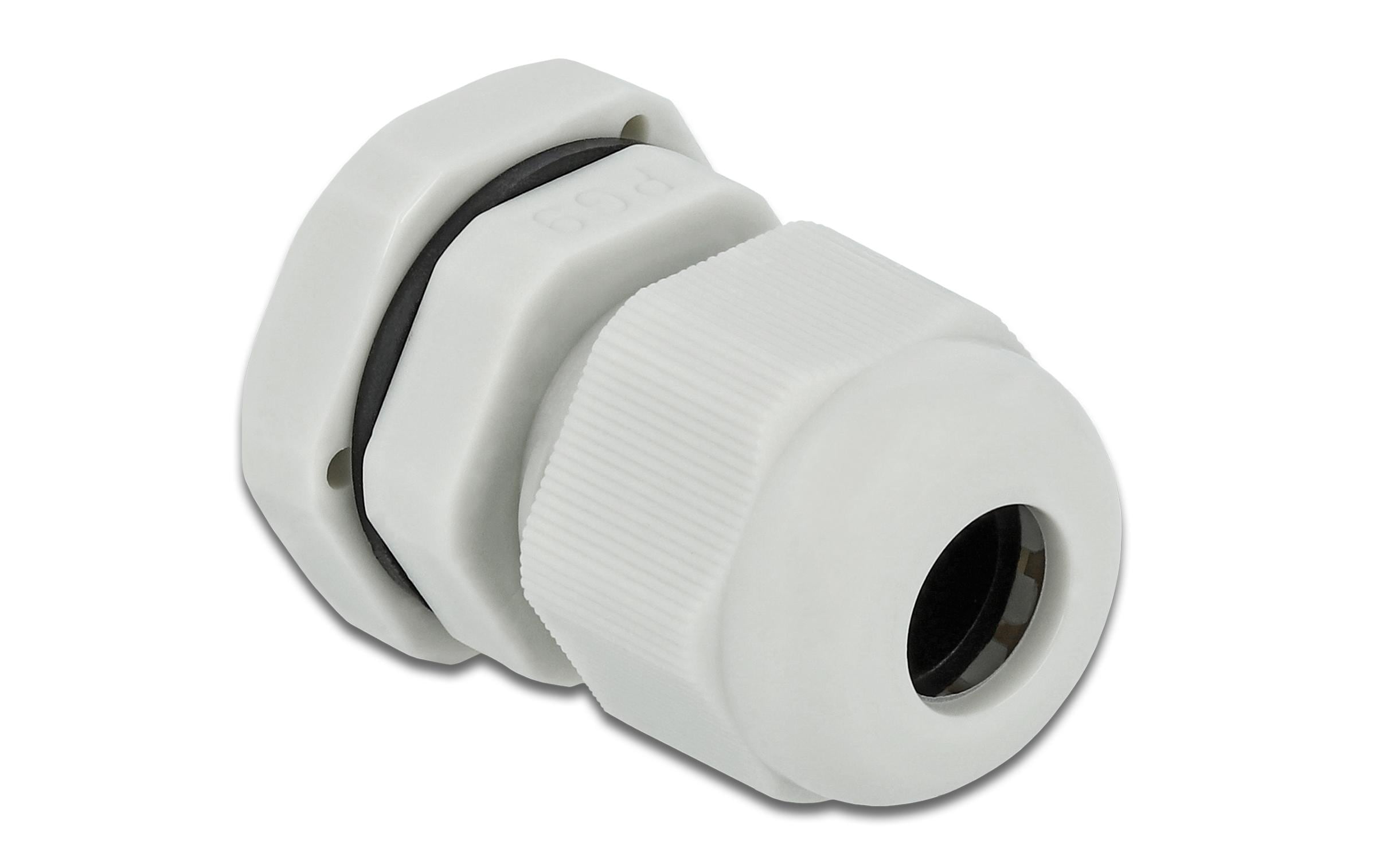 Delock Kabelverschraubung PG9 19mm IP 68, grau, 10 Stück