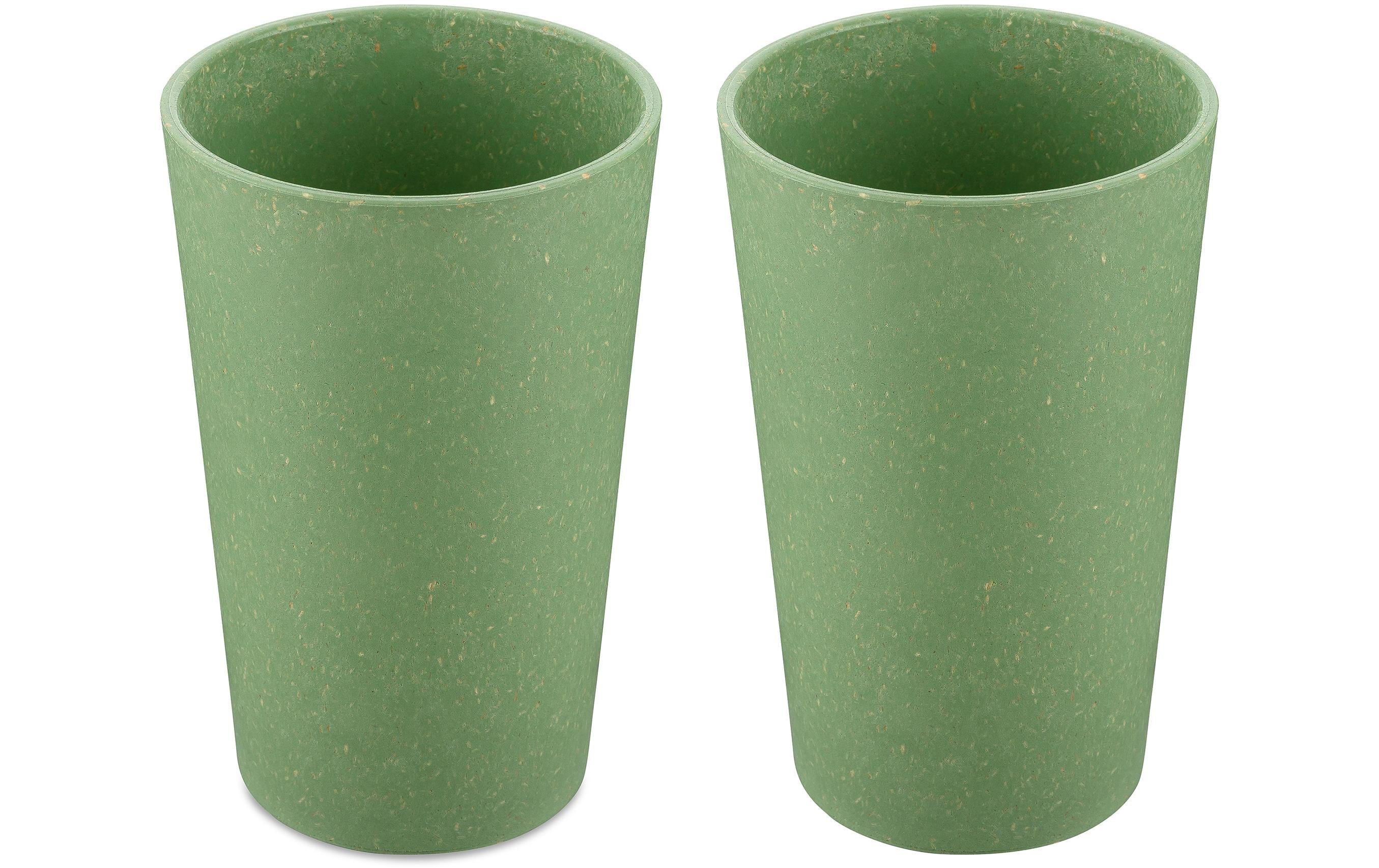 Koziol Becher Connect L 2er Set 350ml,7.5x7.5x11.7cm, grün, bio-circular