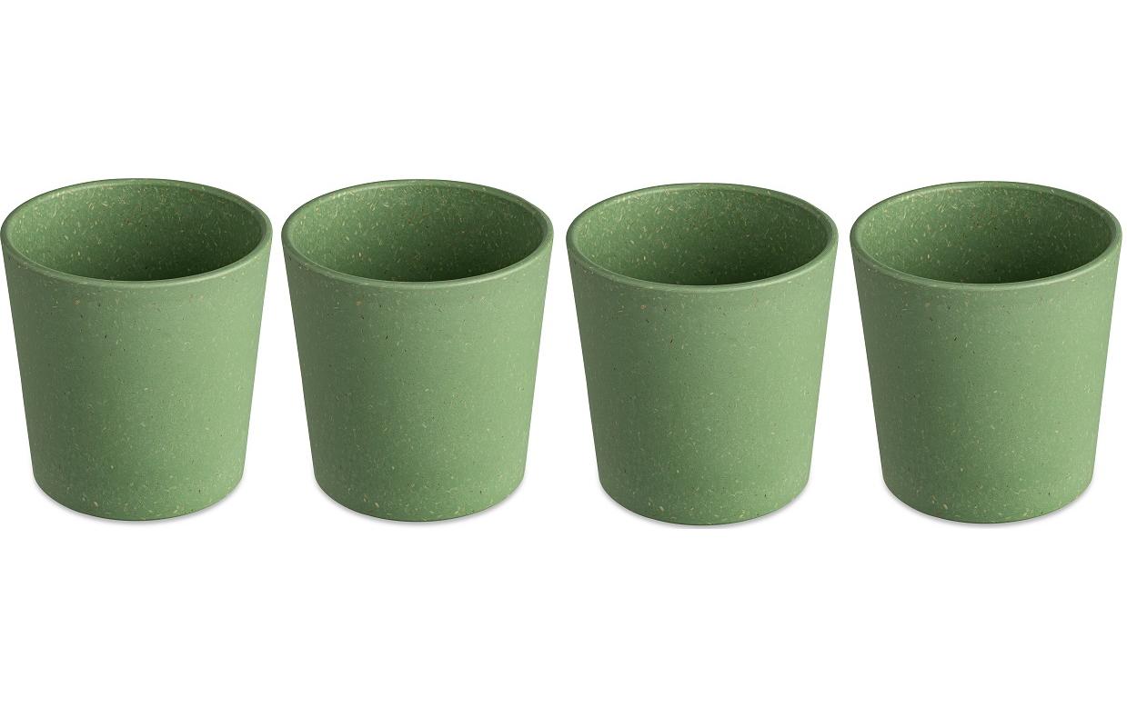 Koziol Becher Connect S 4er Set 190ml, 7.3x7.3x7.5cm, grün, bio-circular