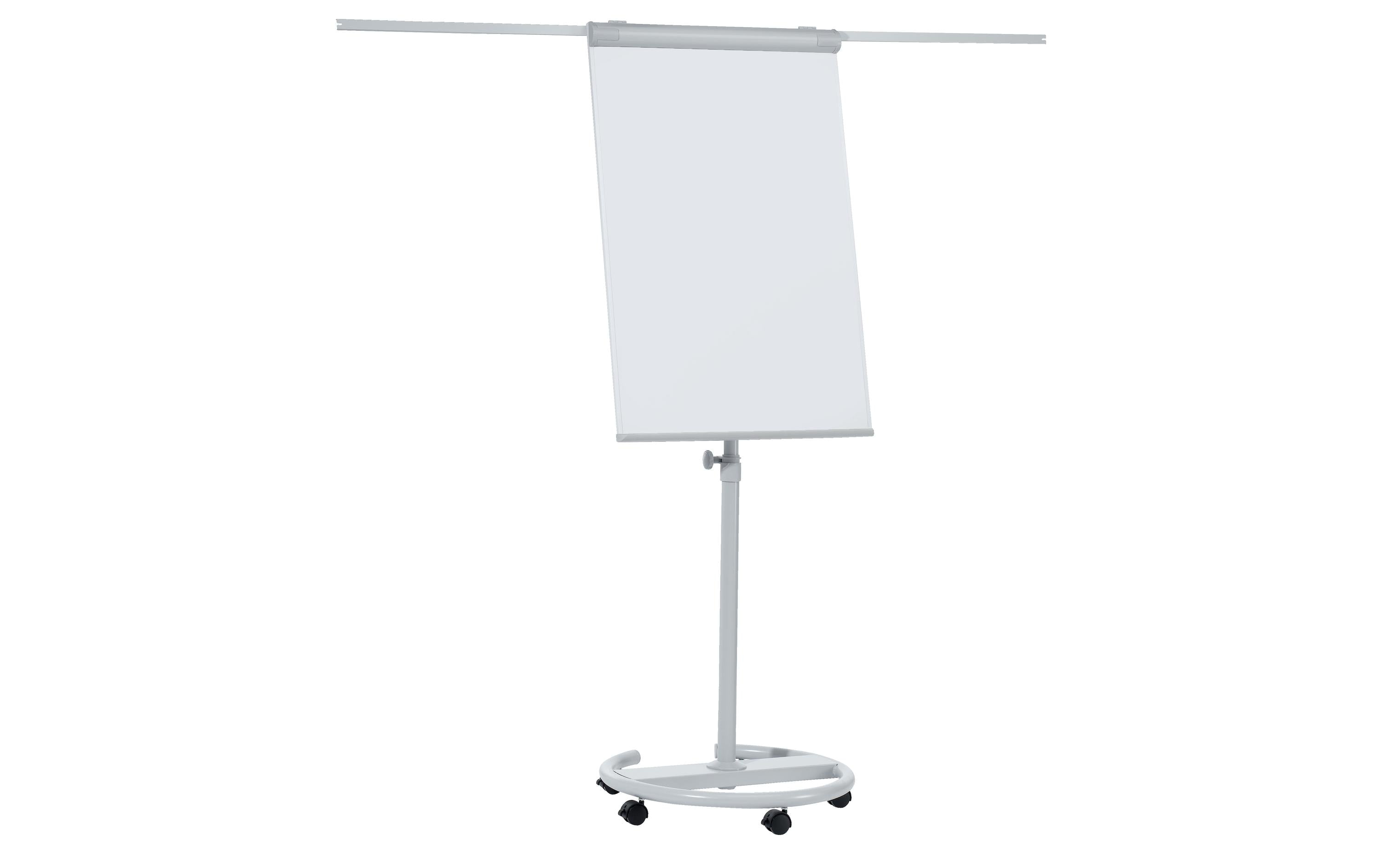 FRANKEN Flipchart ECO Mobil mit Laufrollen + 2 Seitenarmen, 68 x 105 cm