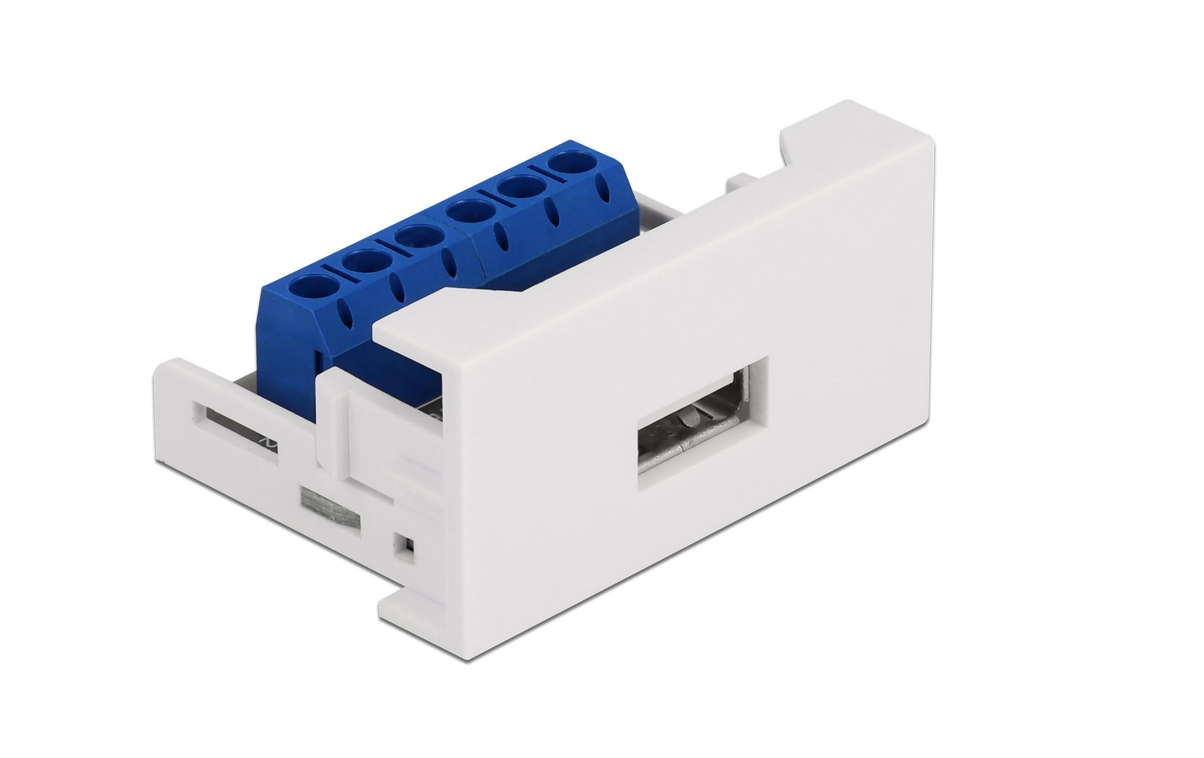 Delock Easy 45 Modul 22.5x45mm USB 2.0 Typ-A Buchse zu Terminalblock