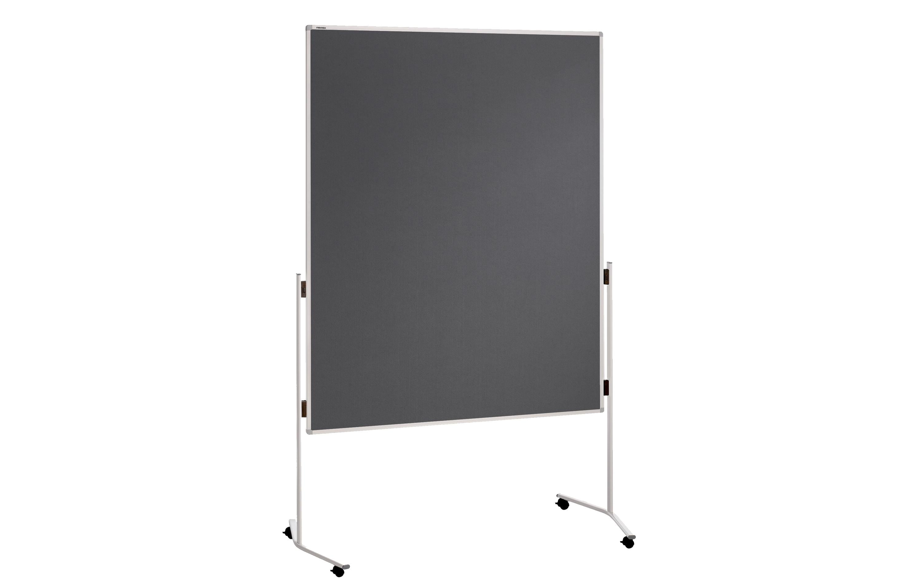 FRANKEN Moderationstafel ECO, 120 x 150 cm grau/Filz, einteilig