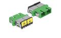 Delock LWL Kupplung SC-SC APC, Duplex Singlemode, plastik, grün