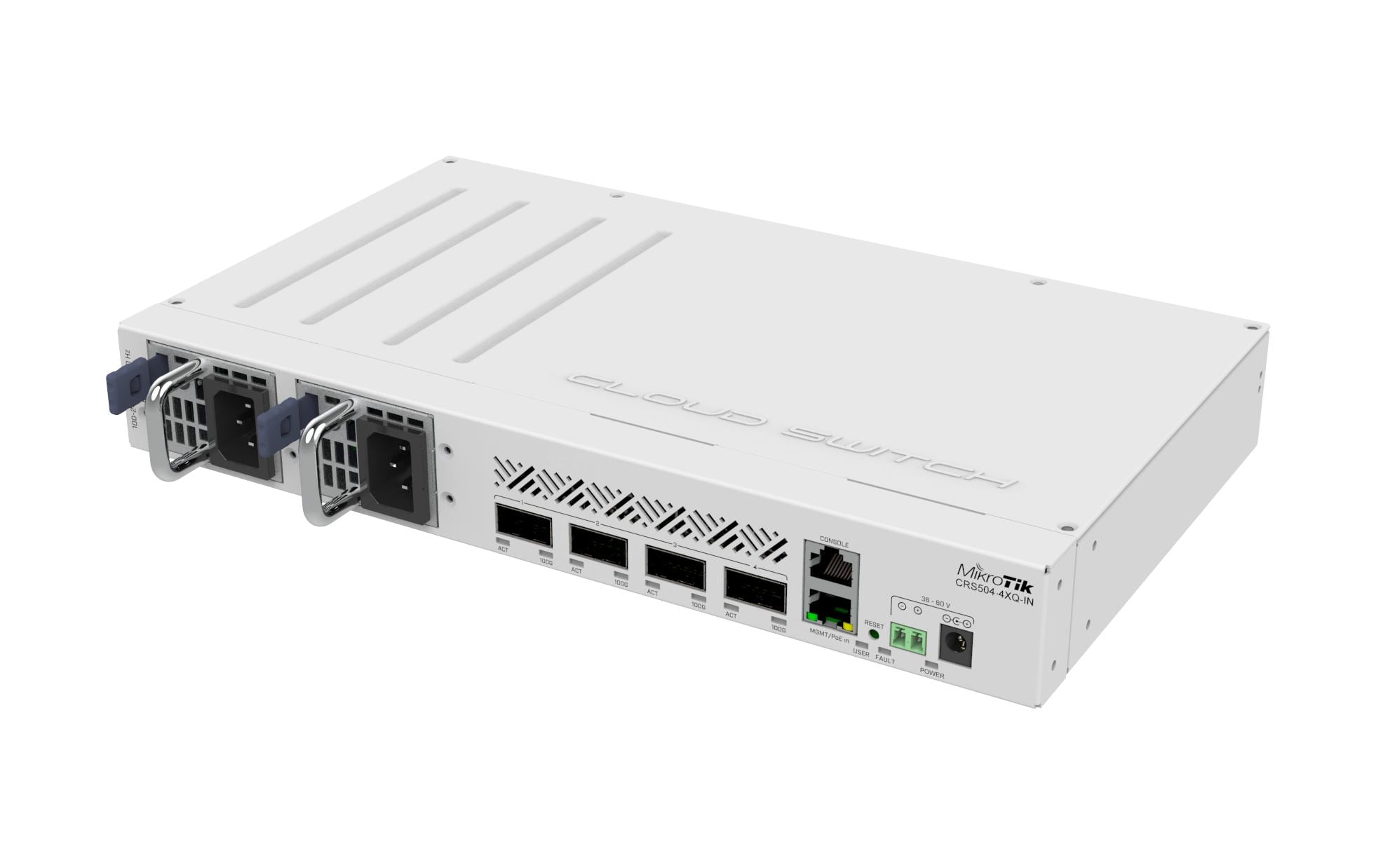 MikroTik CRS504-4XQ-IN Cloud Core Switch 4x 100GE/40GE/25/10GE QSFP28, 2xNT
