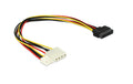 SATA/Molex Adapterkabel, 30cm Adapter für SATA zu Molex+Floppy 4Pin