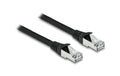 Delock Netzwerkkabel RJ45 Cat.6A S/FTP PUR Outdoor, 1m, schwarz