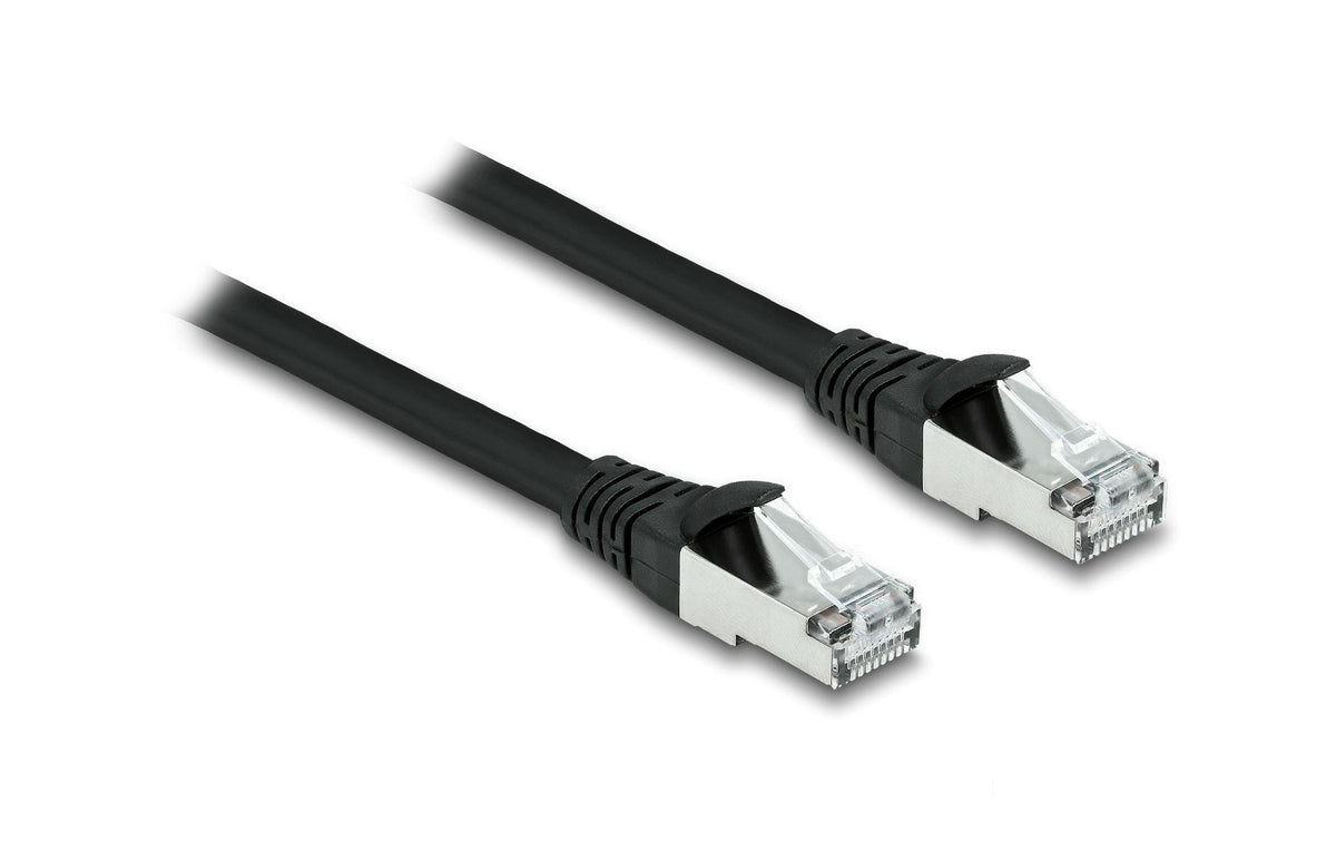 Delock Netzwerkkabel RJ45 Cat.6A S/FTP PUR Outdoor, 3m, schwarz