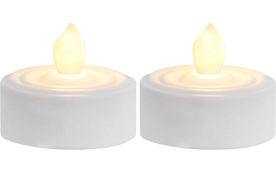 Star Trading LED Teelicht 2er Pack Paulo 0.06W, IP20, Weiss