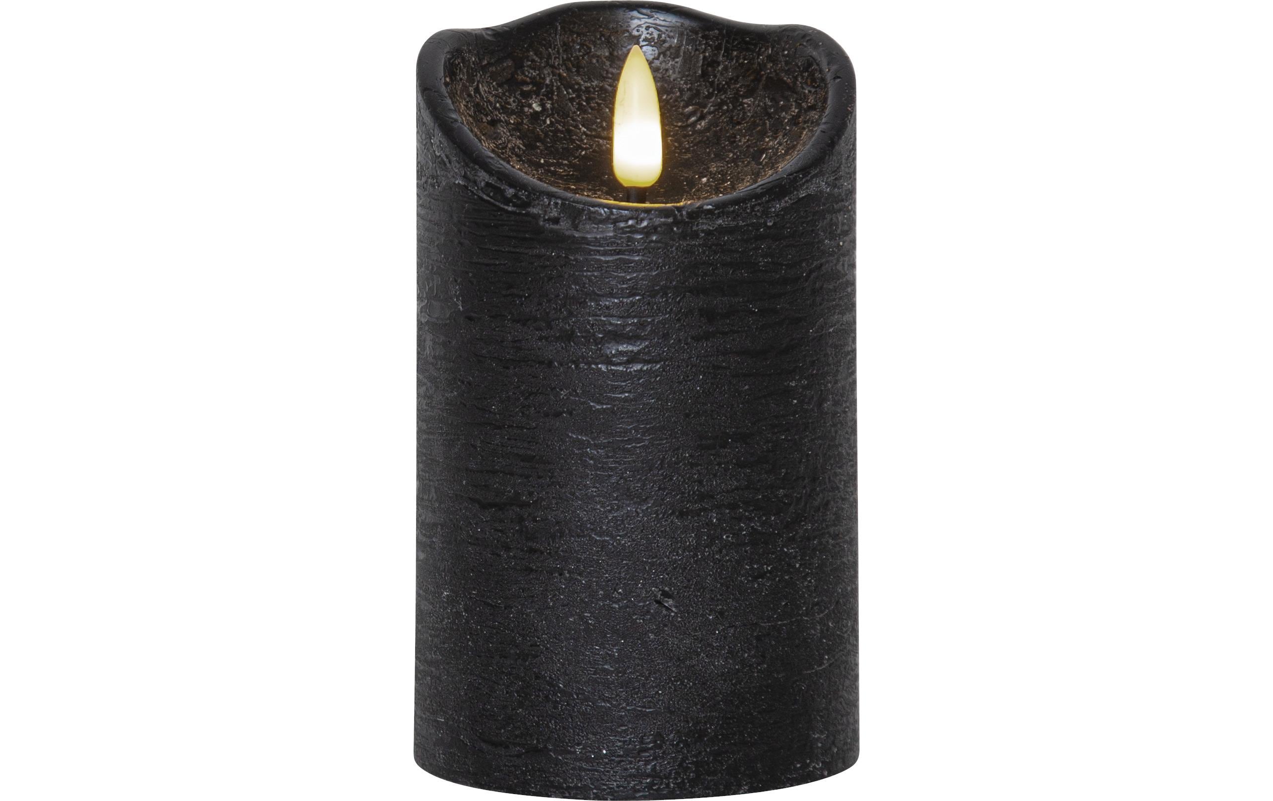 Star Trading LED Pillar Kerze Flamme Rustic 0.06W, IP20, Schwarz