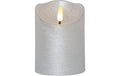 Star Trading LED Pillar Kerze Flamme Rustic 0.06W, IP20, Silber