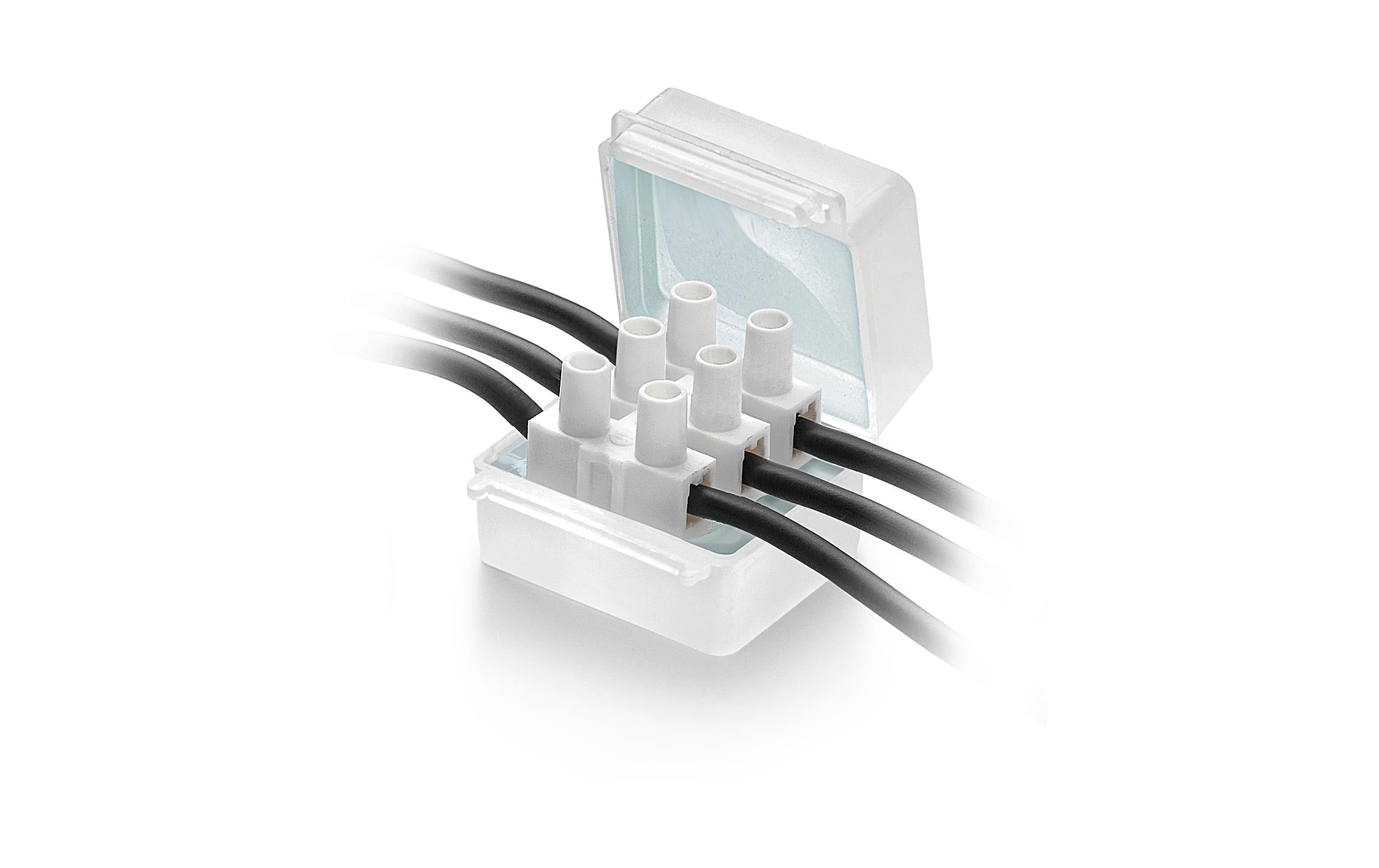 Gel Box Pascal 36x37x26mm max. 3x4mm2/5x2.5mm2, IPx8, -40°C - +50°C