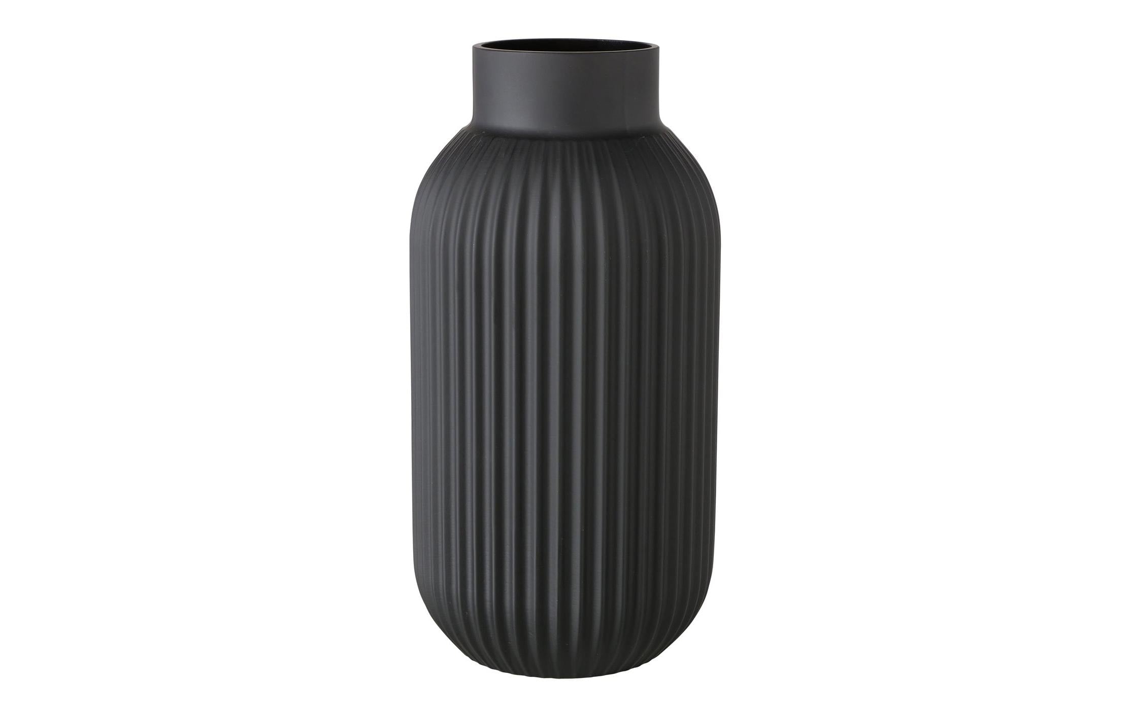 Boltze Vase Nordika schwarz H 22cm, Glas