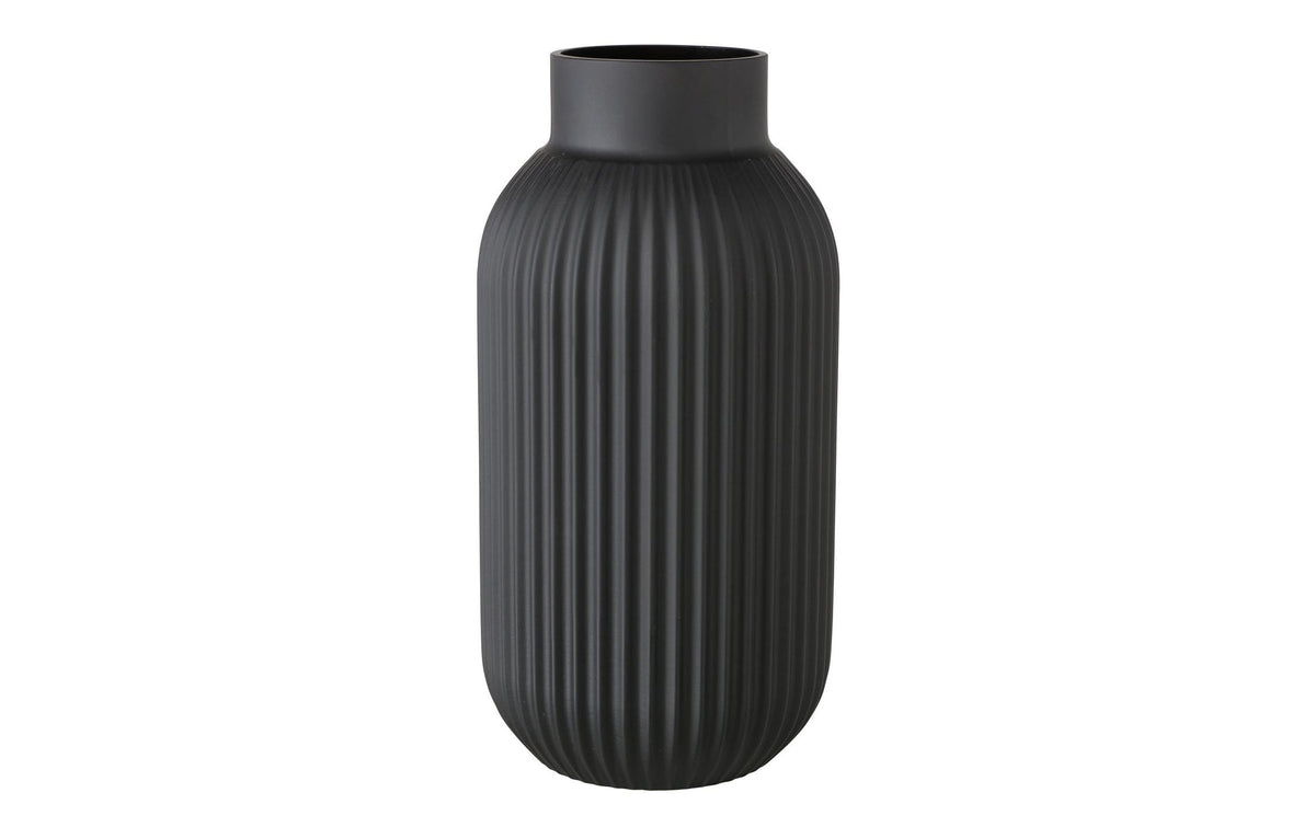 Boltze Vase Nordika schwarz H 30cm, Glas