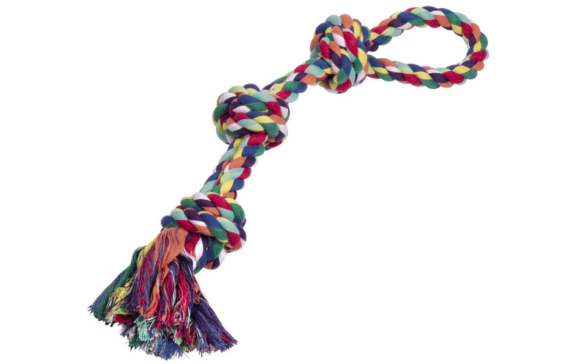 Nobby Knotenseil bunt doppelt,580g,3 Knoten ca.60cm