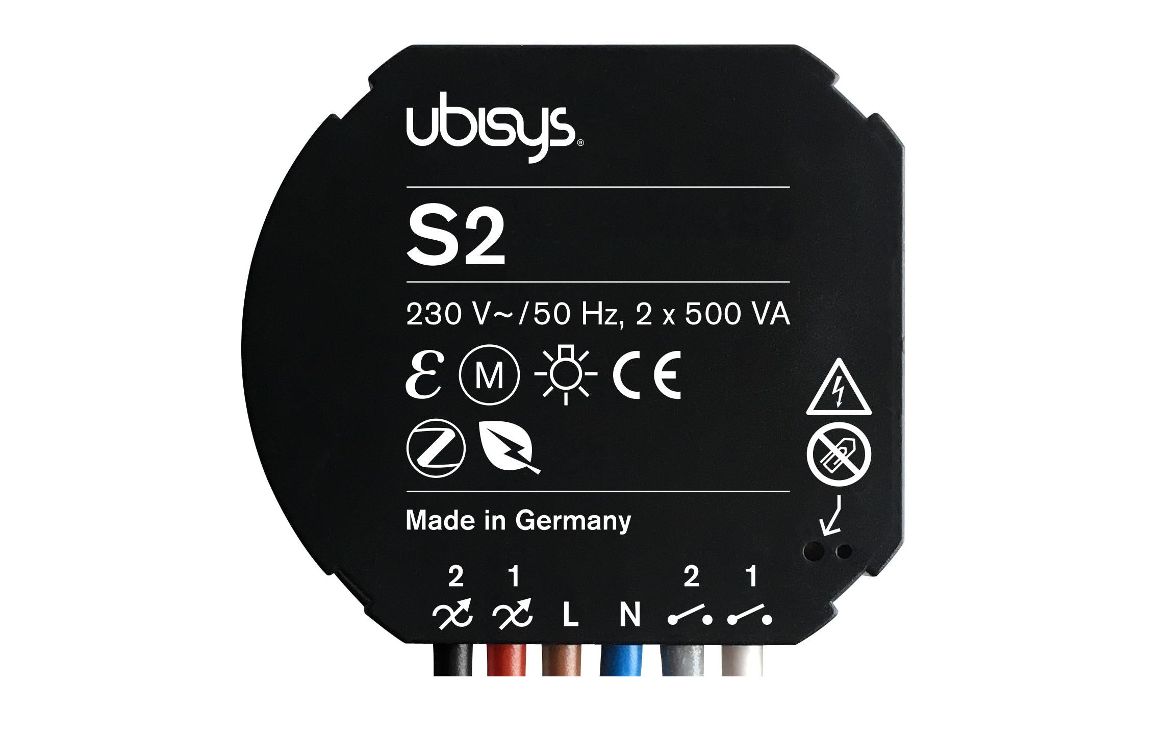 ubisys ZigBee Leistungsschalter S2 Für Unterputzmontage