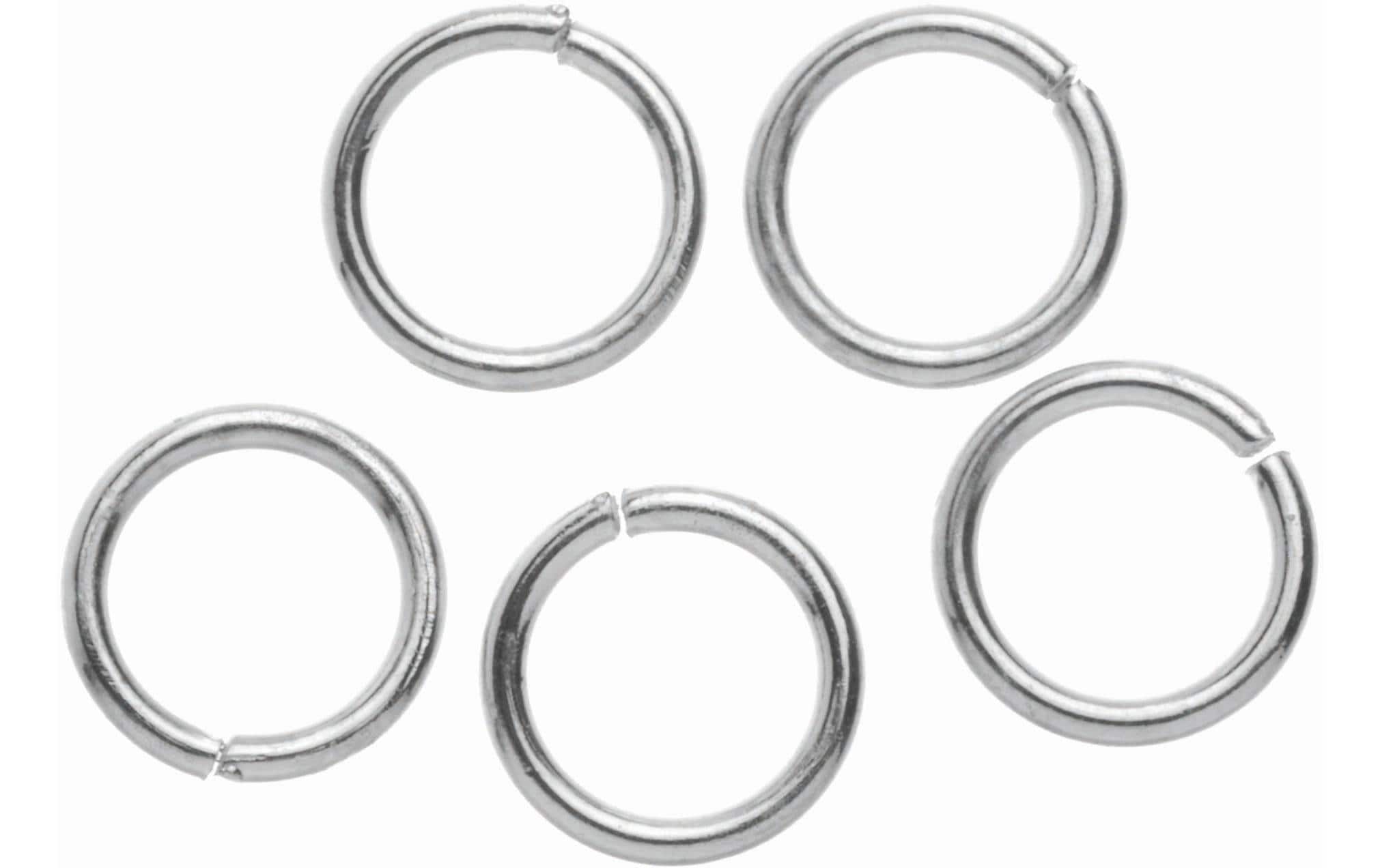 Glorex Zwischenringe silber, 8 mm, 20 Stück