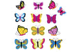 Glorex Moosgummi-Stickers Schmetterlinge 27-teilig, selbstklebend
