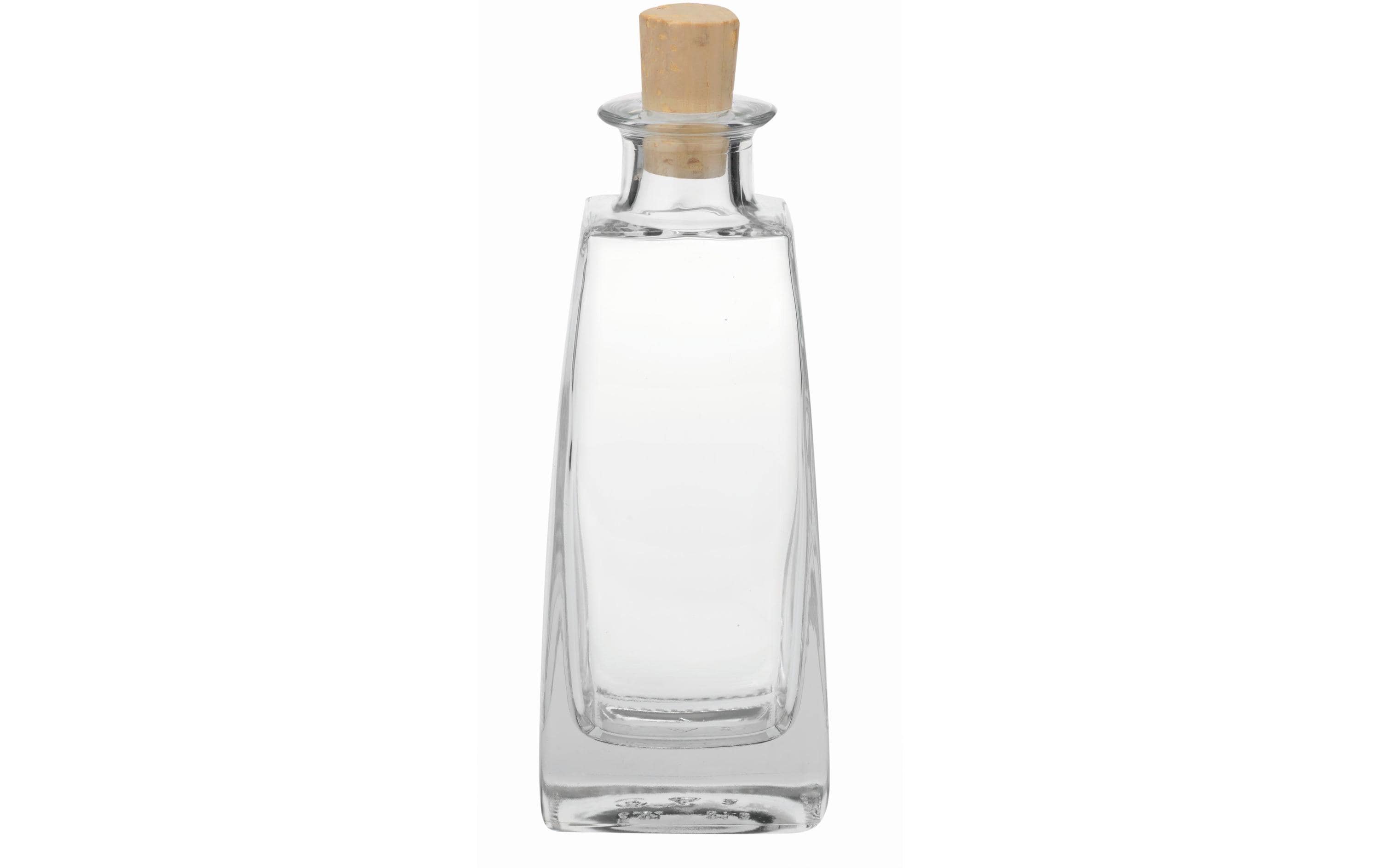 Glorex Glasflasche konisch mit Korken 15 x 6 x 5 cm, 100 ml