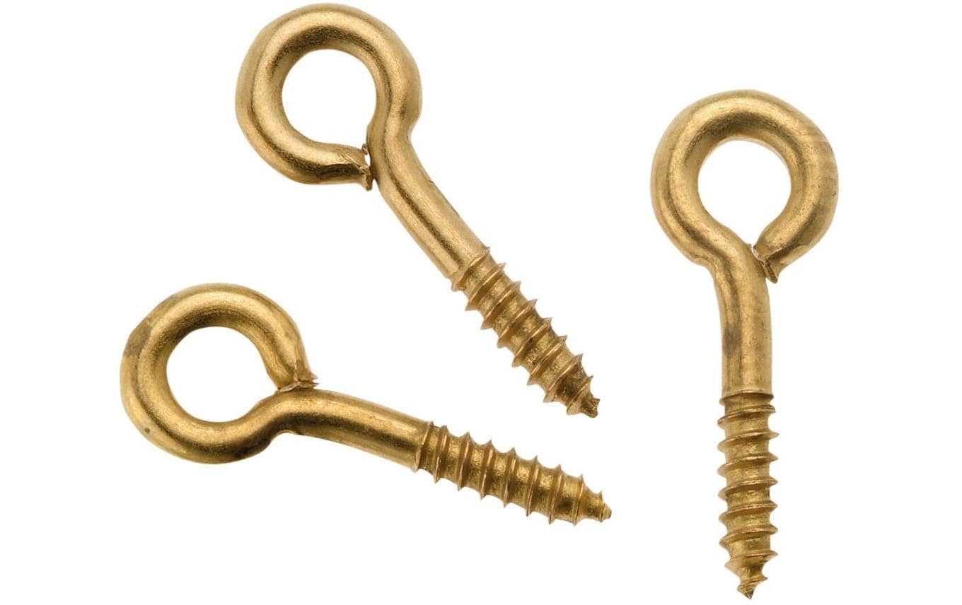 Glorex Ringschrauben vermessingt, geschloss 8 x 3 mm, 24 Stück