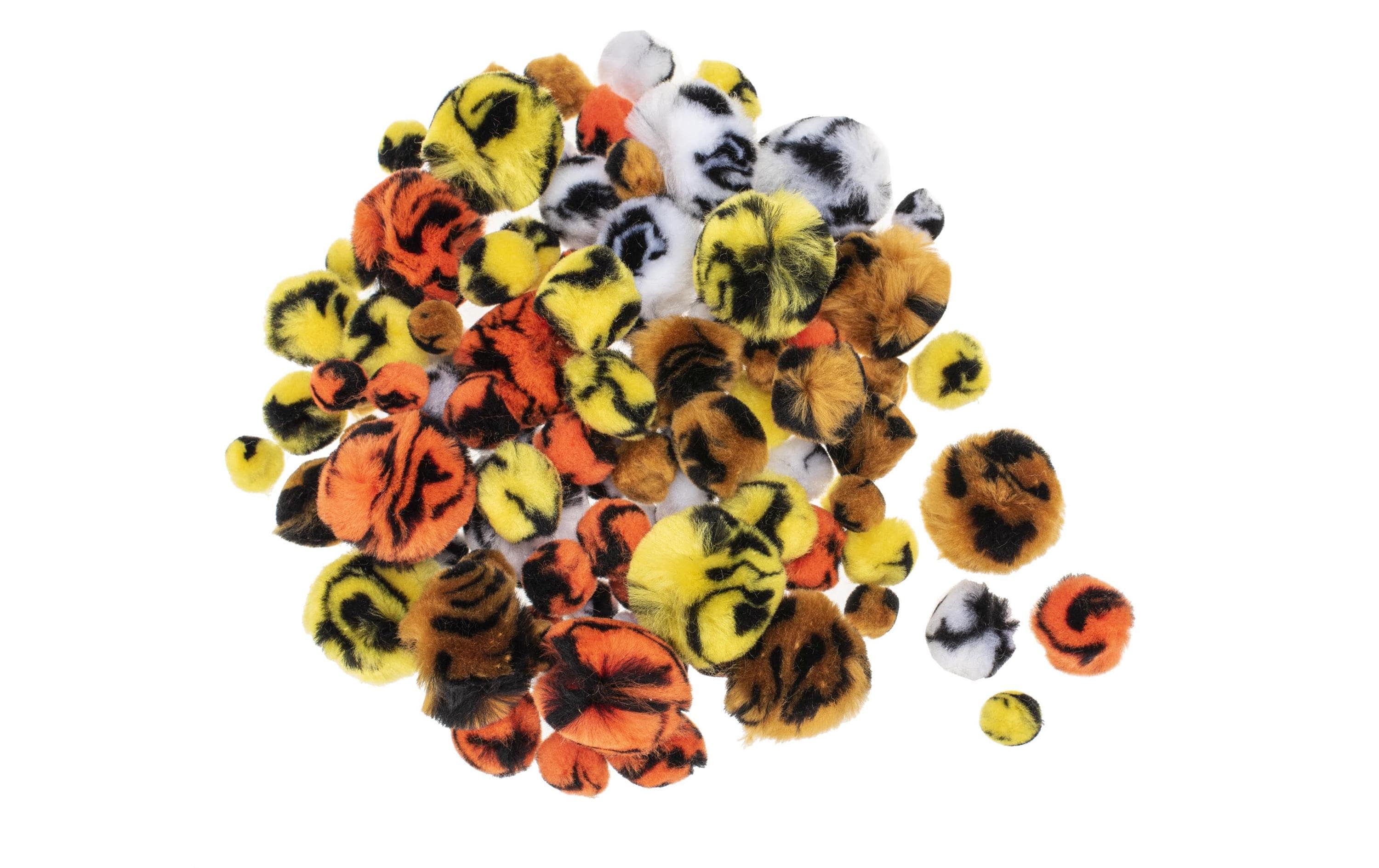 Glorex Pompon mix, Tieroptik 15-30 mm, 100 Stück