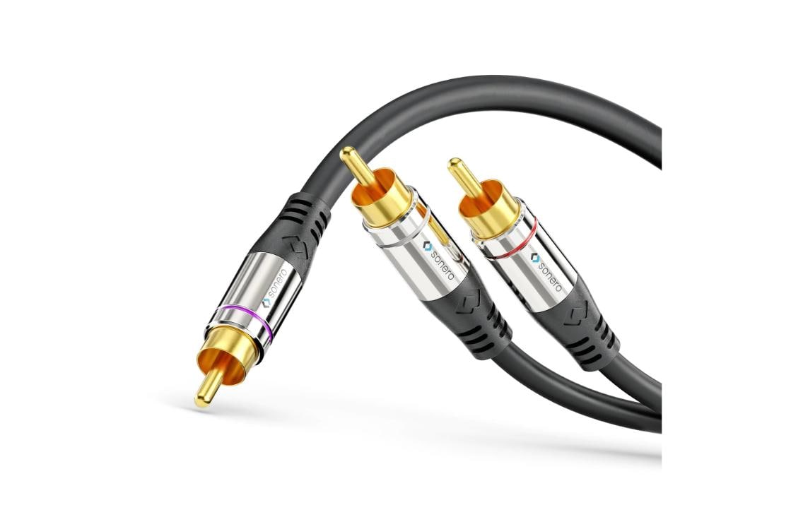 Sonero Cinch auf 2x Cinch Audio Kabel 10.00m, Stecker <-> Stecker