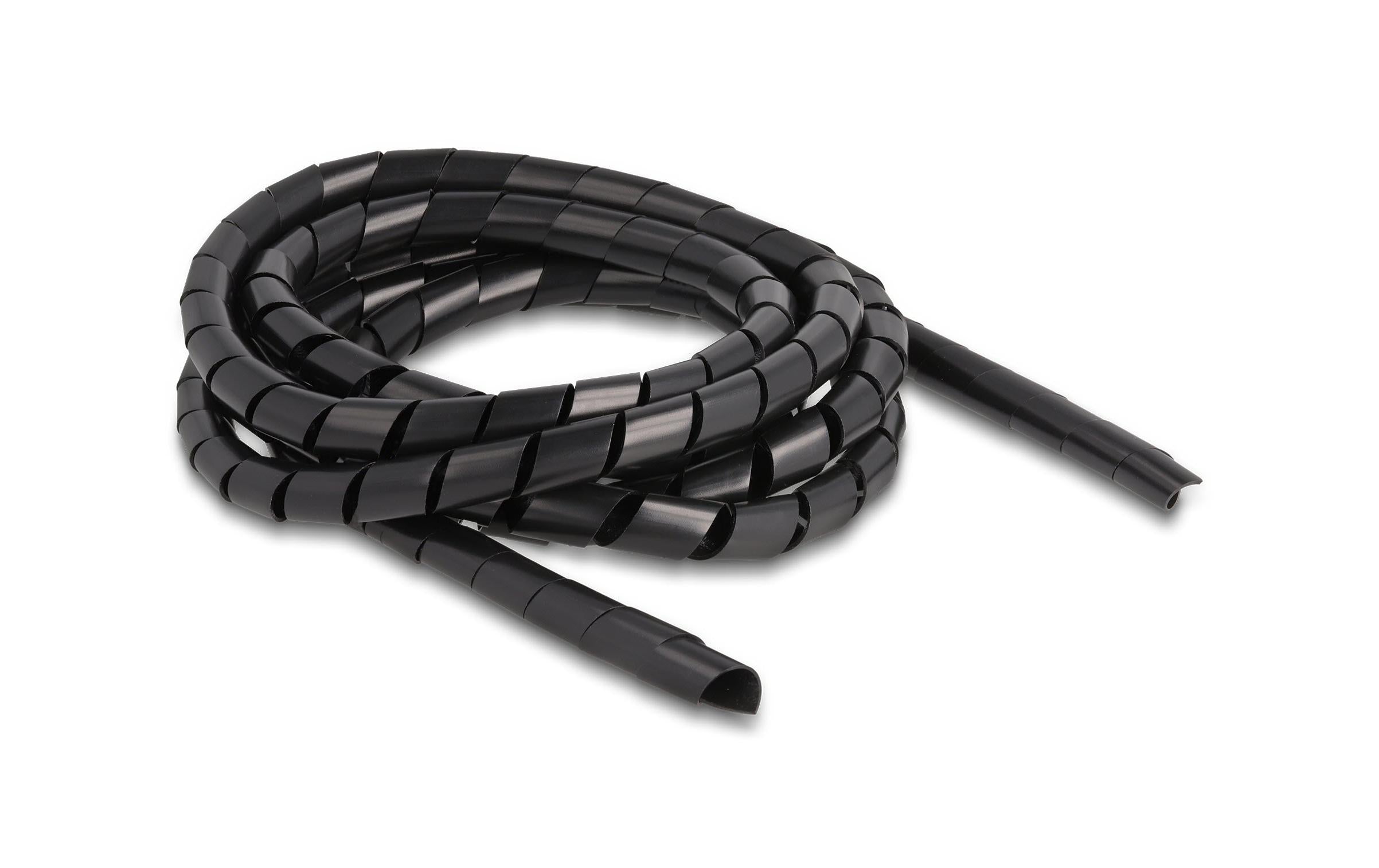 Delock Spiralschlauch flexibel 2m x 12mm, schwarz