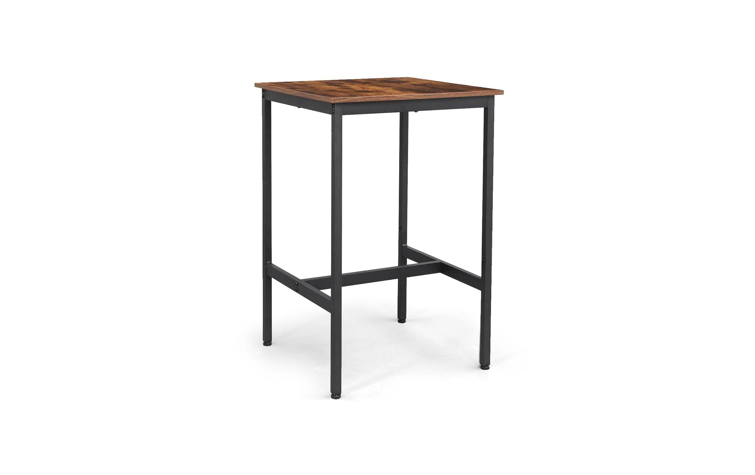 Vasagle Bartisch aus Holz und Stahl 60x60x90 cm, Traglast max. 100 kg