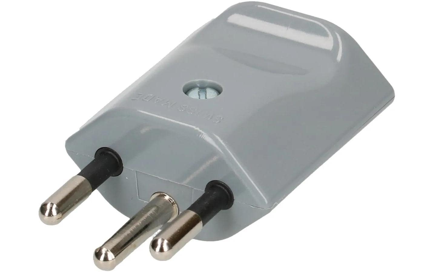 Max Hauri Stecker Typ 12 3-polig, grau
