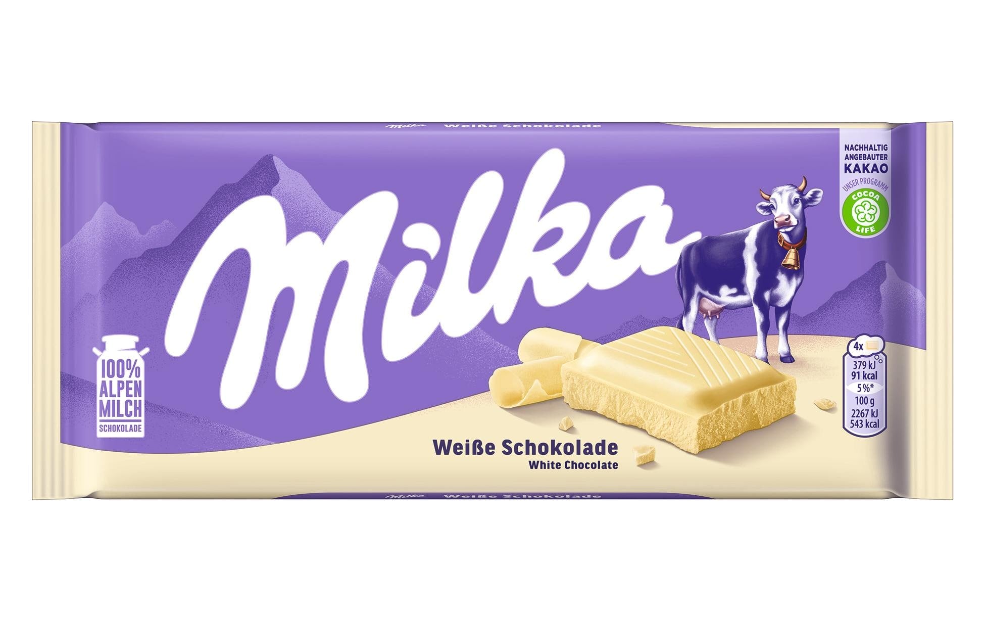 Milka weisse Schokolade 90 g