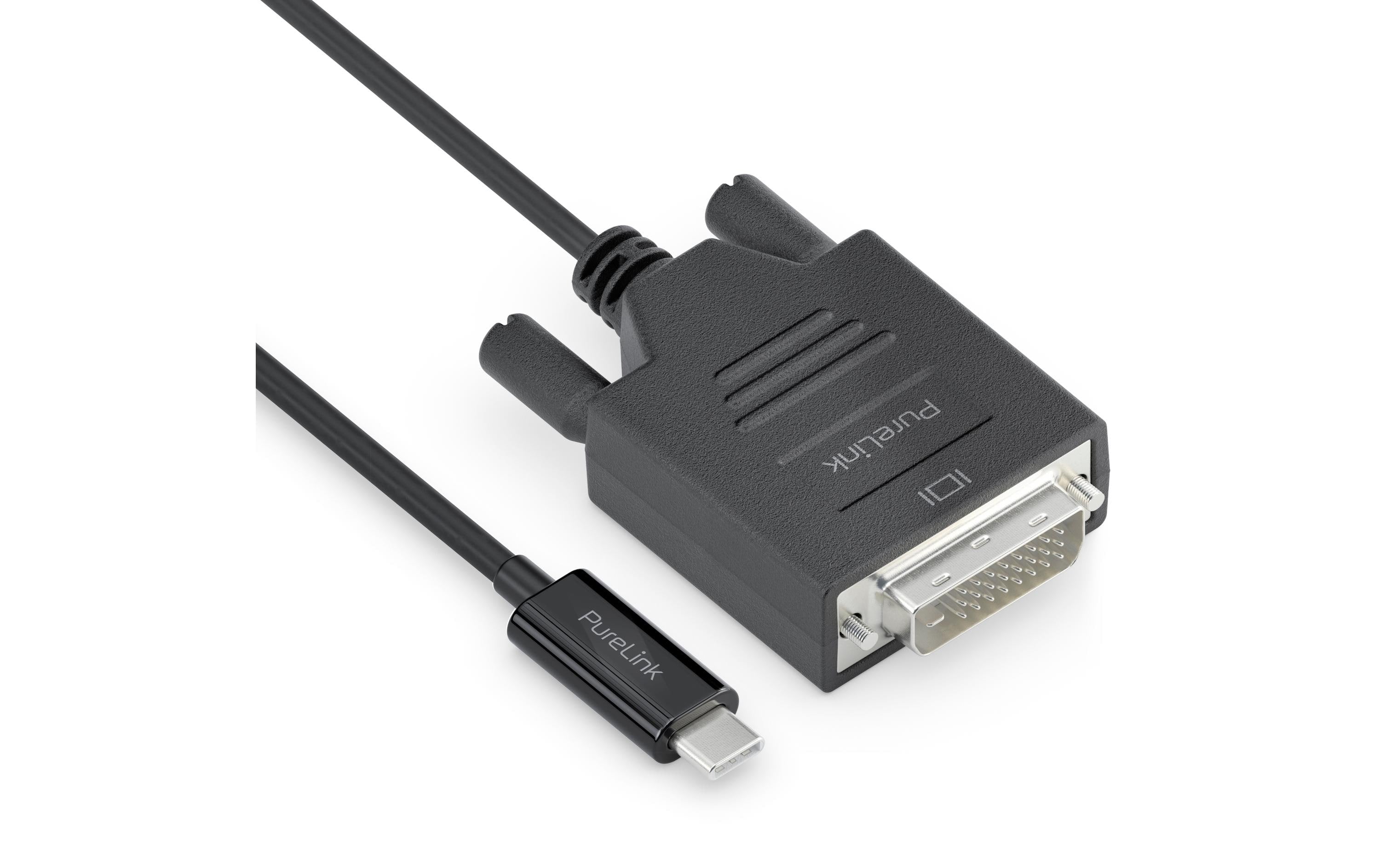 Purelink USB-C auf DVI Kabel, 1m 1920x1200, iSerie, Farbe: schwarz