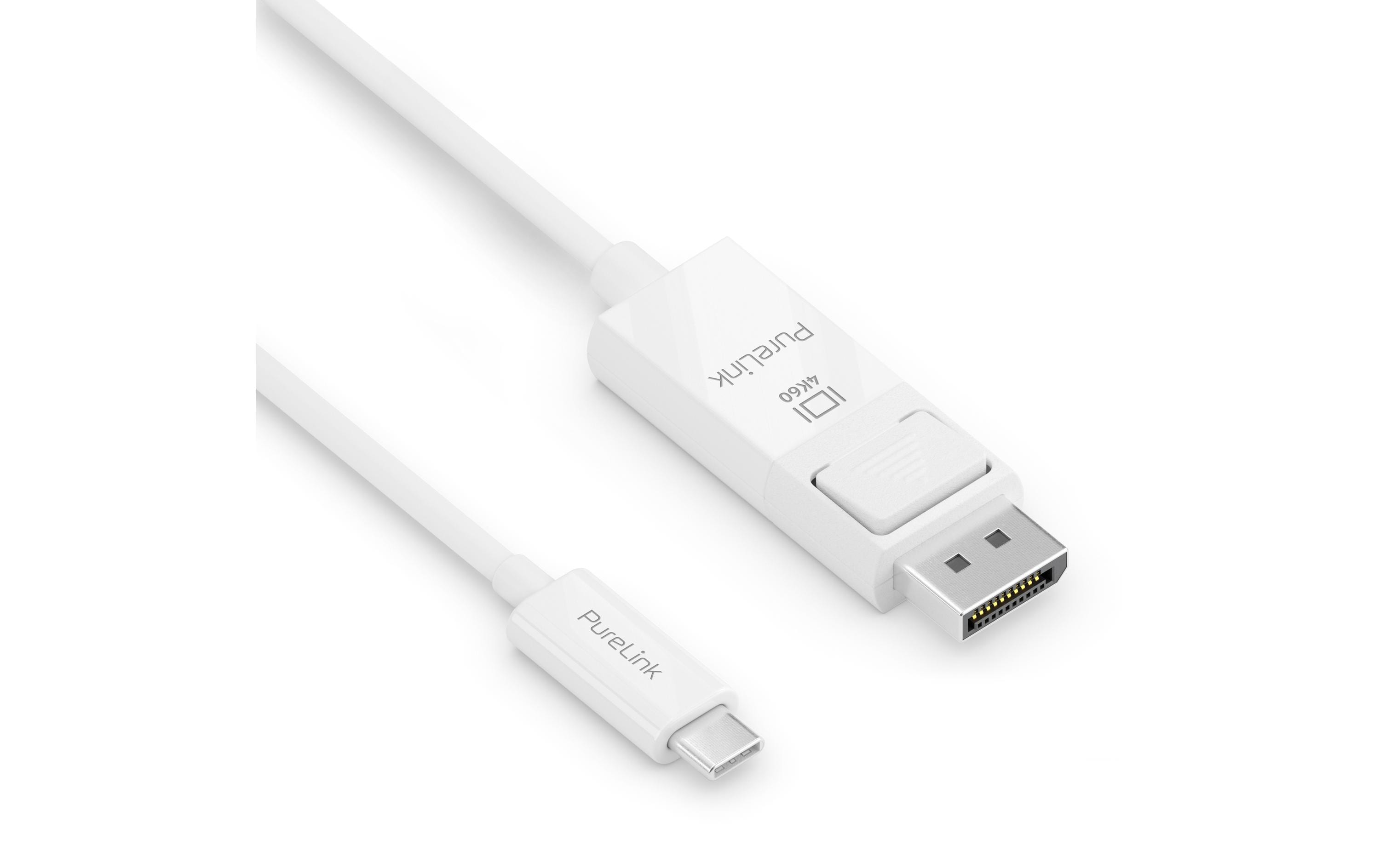 Purelink USB-C auf DP Kabel, 1.5m 4K60Hz, iSerie, Farbe: weiss
